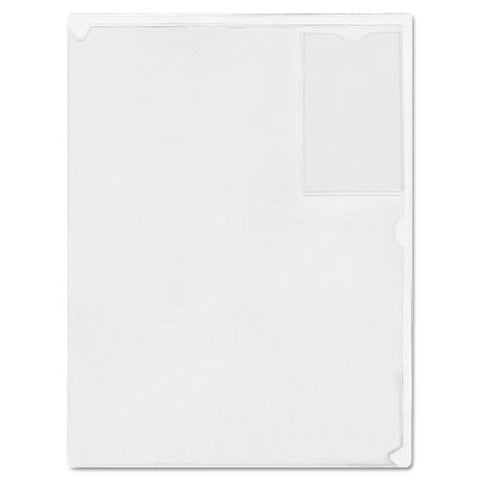 Kleer-file Poly Folder With Id Pocket, Letter Size, Transparent