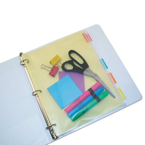 Zip-all Ring Binder Pocket, 8 1-2 X 11, Clear