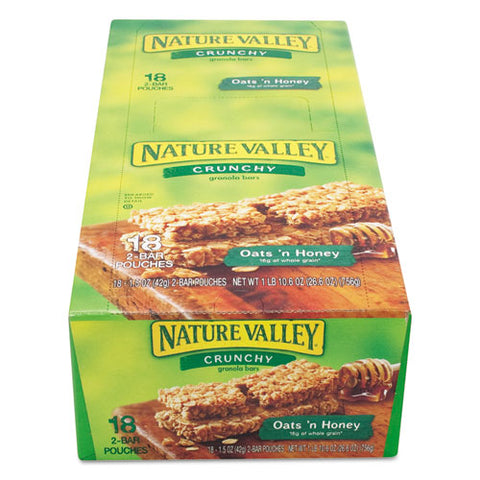 Granola Bars, Oats'n Honey Cereal, 1.5 Oz Bar, 18-box