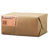 Grocery Paper Bags, 35 Lbs Capacity, #6, 6"w X 3.63"d X 11.06"h, White, 500 Bags
