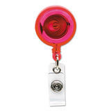 Id Slide-style Belt Clip Card Reels, 30" Extension, Translucent-red-blue-purple