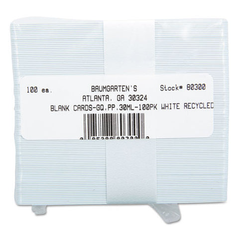 Sicurix Blank Id Card, 2 1-8 X 3 3-8, White, 100-pack