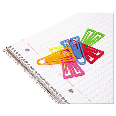 Plastiklips Paper Clips, Extra Large, Assorted Colors, 50-box