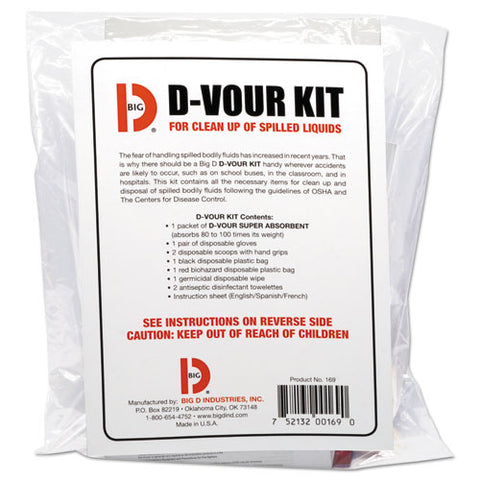 D'vour Clean-up Kit, Powder, All Inclusive Kit, 6-carton