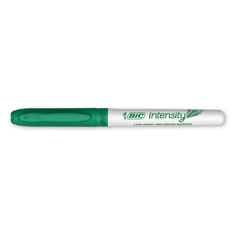 Intensity Low Odor Dry Erase Marker, Fine Bullet Tip, Green, Dozen