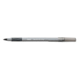 Round Stic Grip Xtra Comfort Stick Ballpoint Pen, 0.8mm, Black Ink, Gray Barrel, Dozen