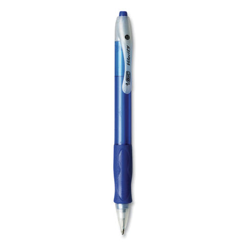 Velocity Retractable Ballpoint Pen, 1mm, Blue Ink, Trans Blue Barrel, Dozen