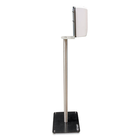 Hand Sanitizer Stand With Hands Free Dispenser, 1,000 Ml, 12 X 16 X 51, Silver-white-black