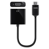 Hdmi To Vga + 3.5mm Audio Adapter, M-f, 1080p, 5", Black