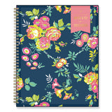 Day Designer Academic Year Cyo Weekly-monthly Planner, 11 X 8.5, Navy-floral, 2021-2022