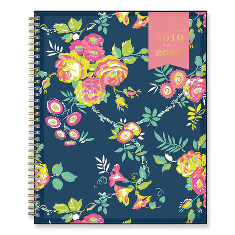 Day Designer Academic Year Cyo Weekly-monthly Planner, 11 X 8.5, Navy-floral, 2021-2022