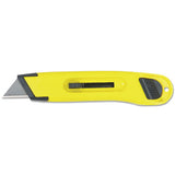 Plastic Light-duty Utility Knife W-retractable Blade, Yellow