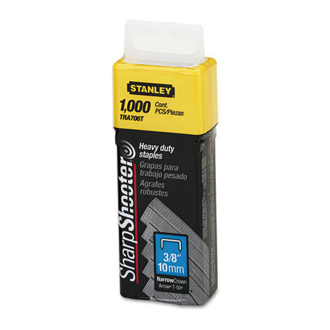 Sharpshooter Heavy-duty Tacker Staples, 0.38" Leg, 0.5" Crown, Steel, 1,000-box