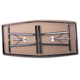 Economy Conference Folding Table, Boat, 96w X 36d X 30h, Walnut-black