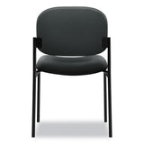 Vl606 Stacking Guest Chair Without Arms, Charcoal Seat-charcoal Back, Black Base
