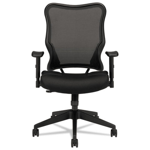 Vl702 Mesh High-back Task Chair, Supports Up To 250 Lbs., Black Seat-black Back, Black Base