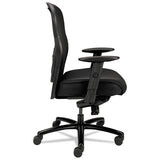 Wave Mesh Big And Tall Chair, Supports Up To 450 Lbs., Black Seat-black Back, Black Base