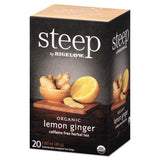 Steep Tea, Lemon Ginger, 1.6 Oz Tea Bag, 20-box