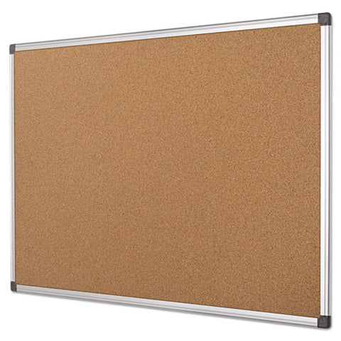 Value Cork Bulletin Board With Aluminum Frame, 24 X 36, Natural