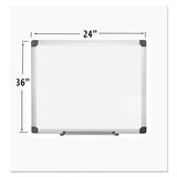 Porcelain Value Dry Erase Board, 24 X 36, White, Aluminum Frame