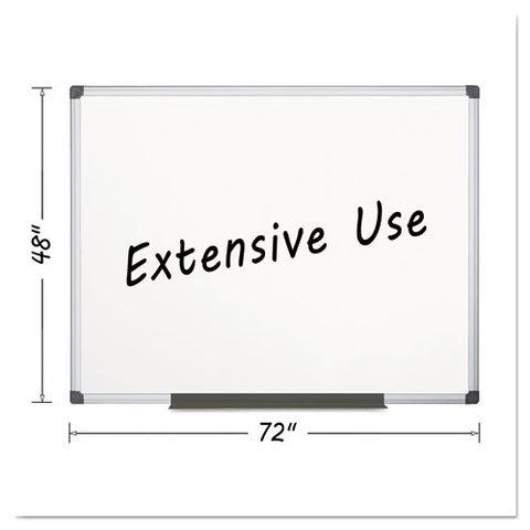 Porcelain Value Dry Erase Board, 48 X 72, White, Aluminum Frame