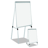 Silver Easy Clean Dry Erase Quad-pod Presentation Easel, 45" To 79", Silver