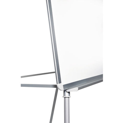 Silver Easy Clean Dry Erase Quad-pod Presentation Easel, 45" To 79", Silver