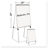 Silver Easy Clean Dry Erase Quad-pod Presentation Easel, 45" To 79", Silver