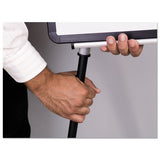 Magnetic Gold Ultra Dry Erase Tripod Easel W- Ext Arms, 32" To 72", Black-silver