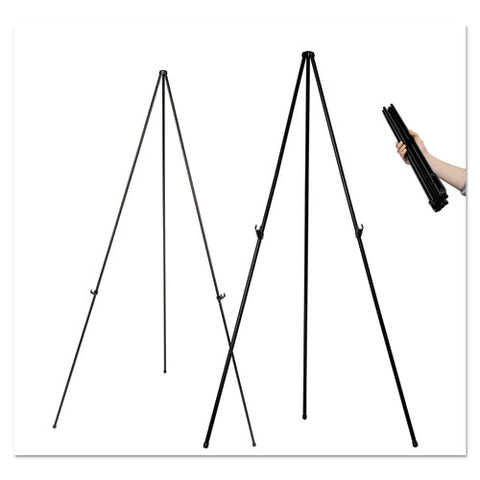 Instant Easel, 61 1-2", Black, Steel, Lightweight