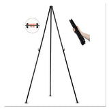Instant Easel, 61 1-2", Black, Steel, Heavy-duty