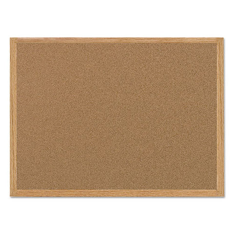 Value Cork Bulletin Board With Oak Frame, 24 X 36, Natural