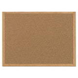 Value Cork Bulletin Board With Oak Frame, 24 X 36, Natural