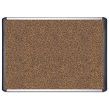 Tech Cork Board, 24x36, Silver-black Frame
