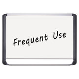 Lacquered Steel Magnetic Dry Erase Board, 36 X 48, Silver-black