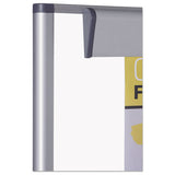 Magnetic Reversible Mobile Easel, Vertical Orientation, 35.4" X 47.2", Board, 80" Tall Easel, White-silver