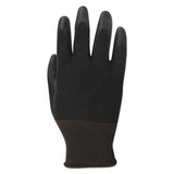 Palm Coated Cut-resistant Hppe Glove, Salt And Pepper-black, Size 8 (medium), 1 Dozen