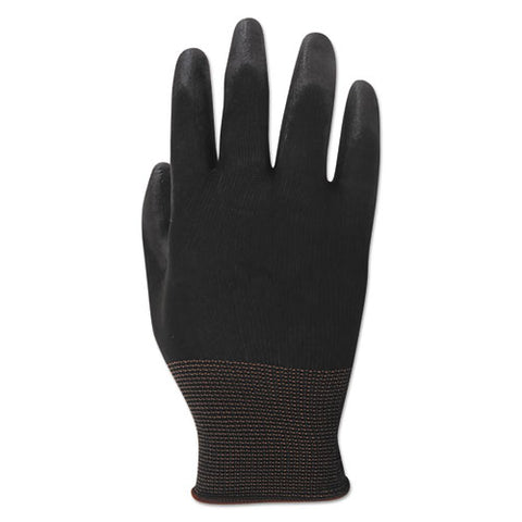 Palm Coated Cut-resistant Hppe Glove, Salt And Pepper-black, Size 8 (medium), 1 Dozen