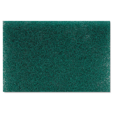 Heavy-duty Scour Pad, Green, 6 X 9, 15-carton