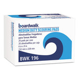 Medium Duty Scour Pad, Green, 6 X 9, 20-carton