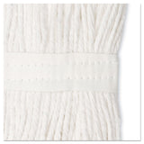 Premium Cut-end Wet Mop Heads, Cotton, 24oz, White, 12-carton