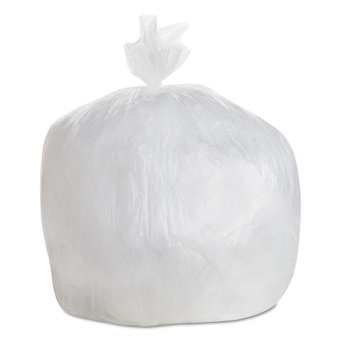High Density Can Liners, 30 Gal, 8 Microns, 30" X 36", Natural, 25 Bags/roll, 20 Rolls/carton