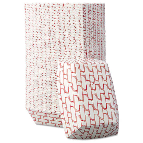 Paper Food Baskets, 0.25 Lb Capacity, Red-white, 1,000-carton