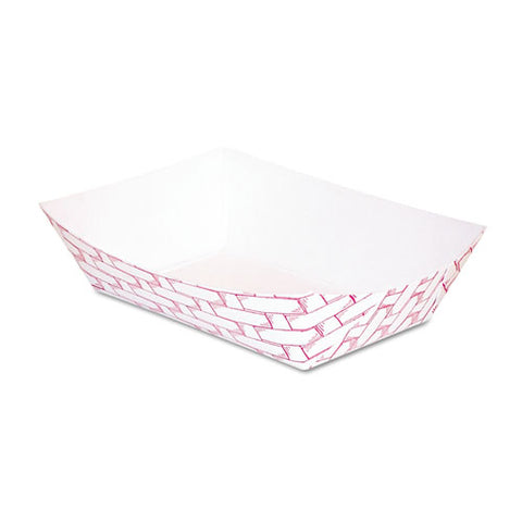 Paper Food Baskets, 0.25 Lb Capacity, Red-white, 1,000-carton