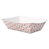 Paper Food Baskets, 0.5 Lb Capacity, Red-white, 1,000-carton