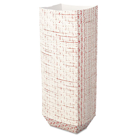 Paper Food Baskets, 1 Lb Capacity, Red-white, 1,000-carton