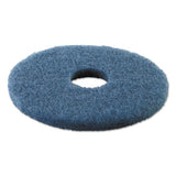 Scrubbing Floor Pads, 13" Diameter, Blue, 5-carton