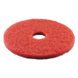 Buffing Floor Pads, 18" Diameter, Red, 5-carton