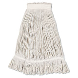 Mop Head, Loop Web-tailband, Value Standard, Cotton, No. 32, White, 12-carton