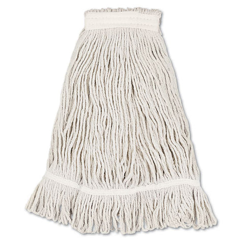 Mop Head, Loop Web-tailband, Value Standard, Cotton, No. 32, White, 12-carton